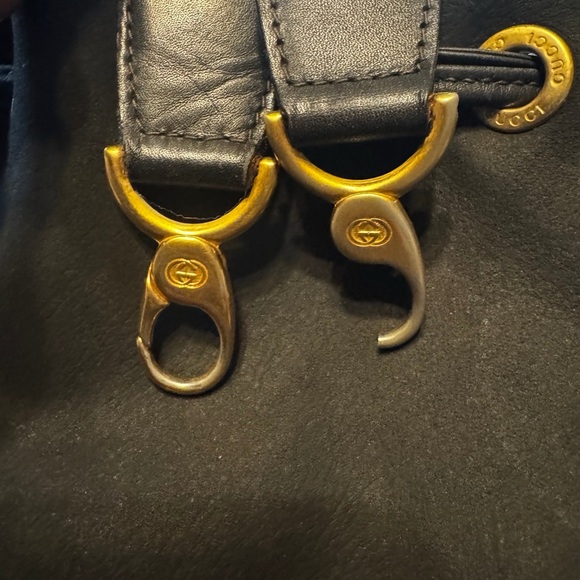 Vintage (1990s) Gucci Black Nubuck Bucket- Very rare- EUC- Authentic- COA- Large - Picture 5 of 6